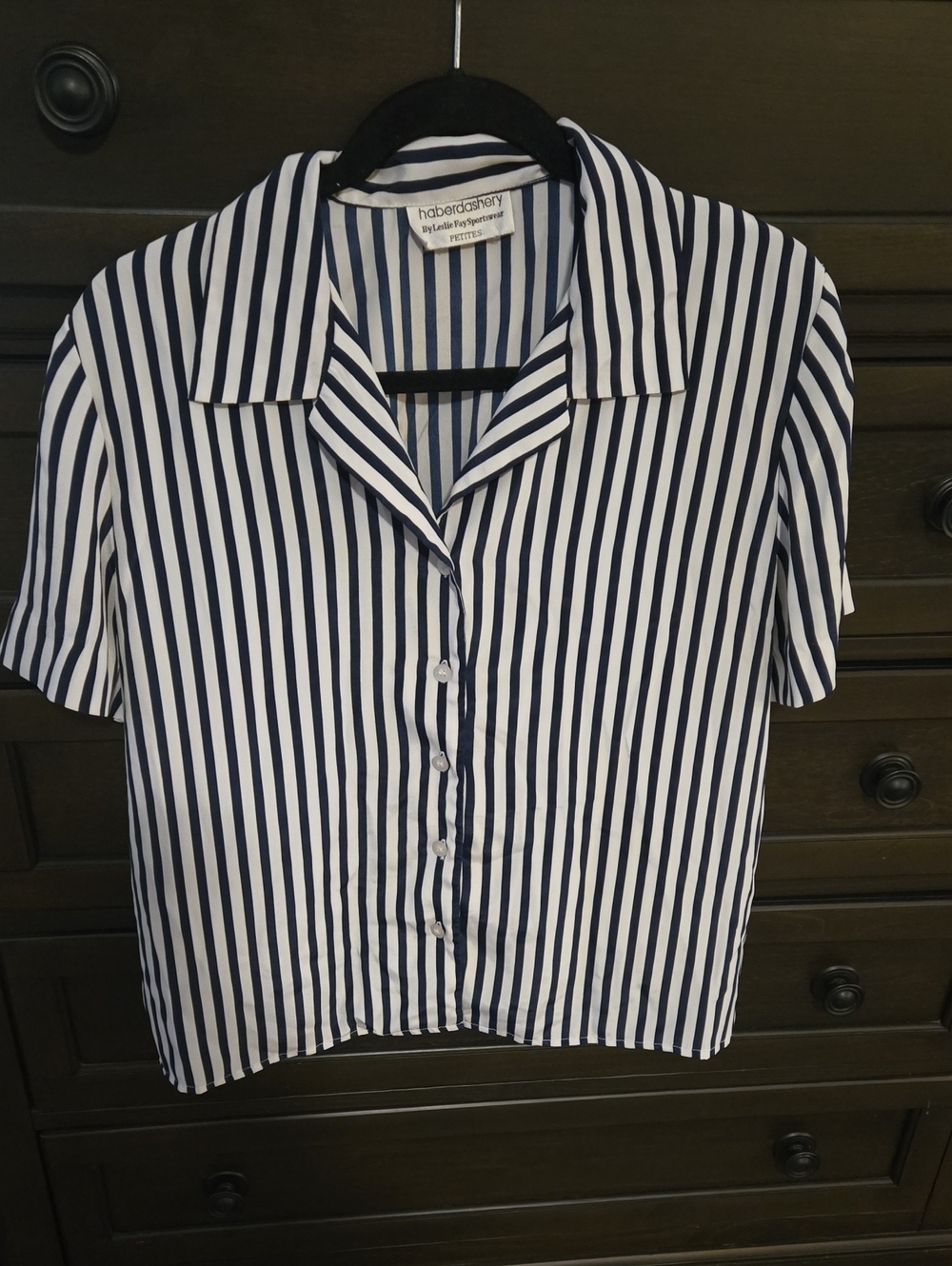 Haberdashery by Lucky Brand Navy & White Striped Button-Down Shirt